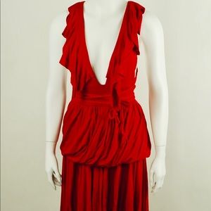 🆕 Red Tiered Infinity Dress